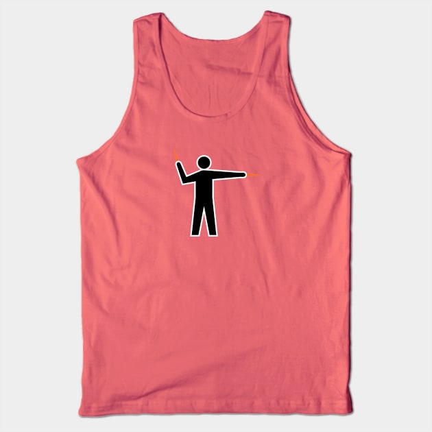 Airplane Marshaller RIGHT Signal Tank Top by Vidision Avgeek